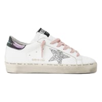 حذاء للرياضة نسائي جولدن جوس ابيض مع جليتر فضي وبي...