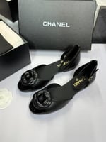 شوز نسائي فلات شانيل ماري جين لون أسود