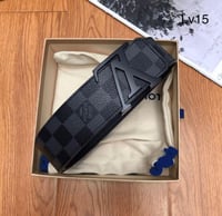 حزام لويس فيتون رجالي لون أسود مونوغرام