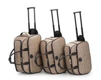 حقائب السفر كوش عربة مع مقابض يد شعار C لون بيج