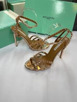 صندل نسائي هاي هيلز أكوازورا باللون الذهبي