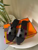 سليبر ارميز أوران نسائي مزين بستراس لون اسود