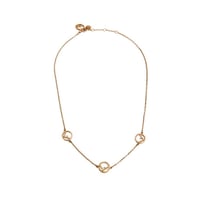 FENDI F is Fendi Rose Gold Tone Crystal Chain Neck...