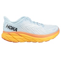 حذاء جري هوكا كليفتون8 لون ابيض نعل اورانج