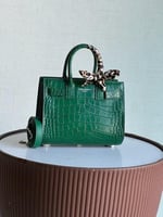 سان لوران شنطه كلاسيك دو جور أخضر ملكي