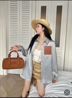 قميص نسائي كاجوال جديد من لويفي لون فضي أكمام طويل...