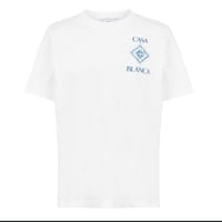 تي شرت رجالي كازابلانكا بلون ابيض ياقة دائرية