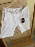 شورت رجالي زينيا للخروجات بلون ابيض خصر مطاط