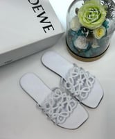 سليبر فلات لويفي اناغرام بيتال للنساء بلون ابيض