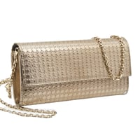 كلاتش سهرة راقي من ديور أنيق للنساء بلون ميتاليك ج...