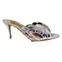 هيلز سهرات اكوازورا Ce Soir 75 مفتوح مطرز فضي