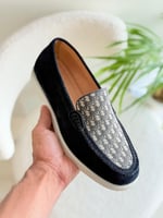 لوفر شتوي ديور جرانفيل للرجال طبعة D رمادي واسود