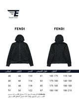 هودي رجالي شتوي من فيندي لون أسود مع رمادي