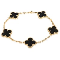 اسوارة فان كليف ذهبي 5 زخارف شكل زهرة