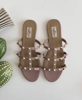 سليبر نسائي فالانتينو فلات لون بيج جودة سوبر ماستر