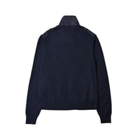 كارديغان صوف رجالي برادا بسحاب لون أسود