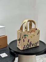 حقيبة لويفي فونت فلاور نمط القش مطرزة بأزهار