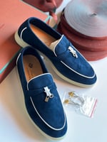 موكسان لورو بيانا نسائي كحلي تفاصيل بيضاء