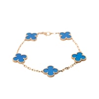 Vintage Alhambra bracelet, Yellow gold Agate