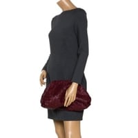 حقيبة يد بوتيغا فينيتا باوتش للنساء لون خمري