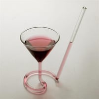 كوب زجاجي بتصميم فريد مع شفاطة مدمجة - 115 مل | ال...