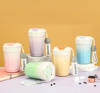 كوب ستيل مطلي بالسيراميك حافظ للحرارة - الوان مختل...