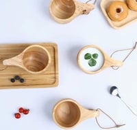 كوب خشبي تقليدي - 225 مل | صديق للبيئة