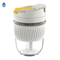 كوب زجاجي بغطاء سيليكون - 360 مل | Glass Cup