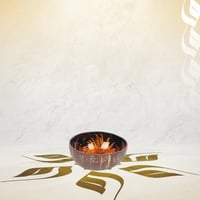 وعاء جوز الهند زخرفة داخلية لجمع البن و وزنه | 95...