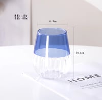 كوب قهوة زجاجي مزدوج الملمس - 435 مل | الوان متعدد...