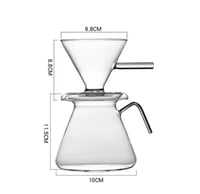 طقم قمع مع سيرفر زجاجي شفاف V60 Dripper | V60