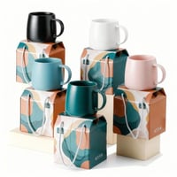 بوكس كوب سيراميك مع ملعقة ستيل - 480 مل | CERAMIC...