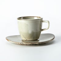 كوب سيراميك بيج مع صحن 210 مل | CERAMIC GREEN