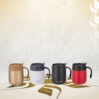 ترمس كوب قهوة حافظ للحرارة مع مسكة - 350 مل | 12oz