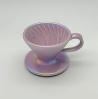 قمع تقطير سيراميك وردي مع مسكة - مقاس 01 | V60 DRI...