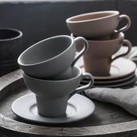 كوب سيراميك فخار مع صحن 150 مل | CERAMIC Pottery