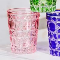 كوب زجاجي بطابع تراثي 240 مل - الوان متعددة | Glas...