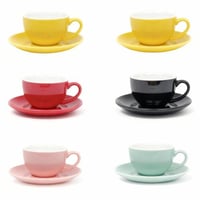 كوب سيراميك كابتشينو مع صحن 150 مل | CERAMIC Cappu...