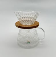 طقم قمع مع سيرفر زجاجي شفاف V60 Dripper | V60