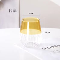 كوب قهوة زجاجي مزدوج الملمس - 435 مل | الوان متعدد...