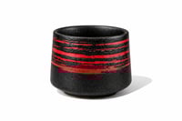 كوب سيراميك بتصميم حجري | 180 مل اسود و احمر