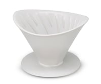 قمع سيراميك نصف القمر - اسود وابيض | V60 Dripper