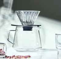 قمع V60 مع حامل اسود - 01 و 02 | V60 Dripper