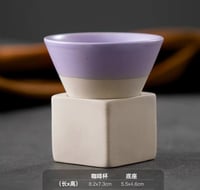 كوب مخروطي مع قاعدة - الوان متعددة | CUP CERAMIC