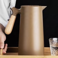 بني بمقبض خشبي - 1 لتر