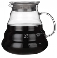 سيرفر V60 زجاج 800 مل - مقاس 03 | V60 Coffee Serve...