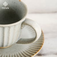 كوب سيراميك معتق مع صحن 180 مل | CERAMIC Ateeq