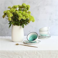 كوب مع صحن مموج منقط | 180 مل