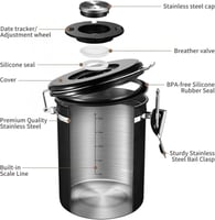 وعاء حفظ حبوب القهوة - ستيل | Canister