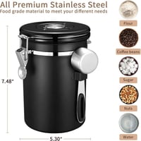 وعاء حفظ حبوب القهوة - ستيل | Canister